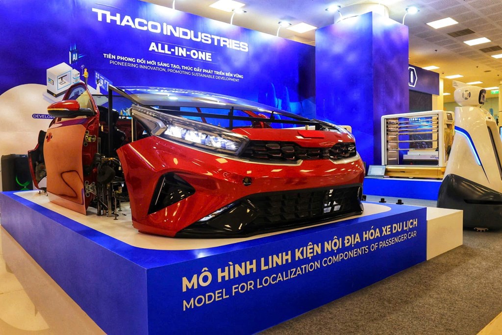 Mô hình sản phẩm đổi mới sáng tạo tại sự kiện ngày hội đổi mới sáng tạo. Ảnh: Tuấn Anh/TTXVN