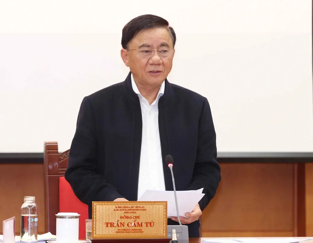 Đồng chí Trần Cẩm Tú, Uỷ viên Bộ Chính trị, Thường trực Ban Bí thư, Trưởng Ban Chỉ đạo chủ trì Phiên họp thứ hai Ban chỉ đạo Chuyển đổi số các cơ quan đảng. (Ảnh: Phương Hoa/TTXVN)